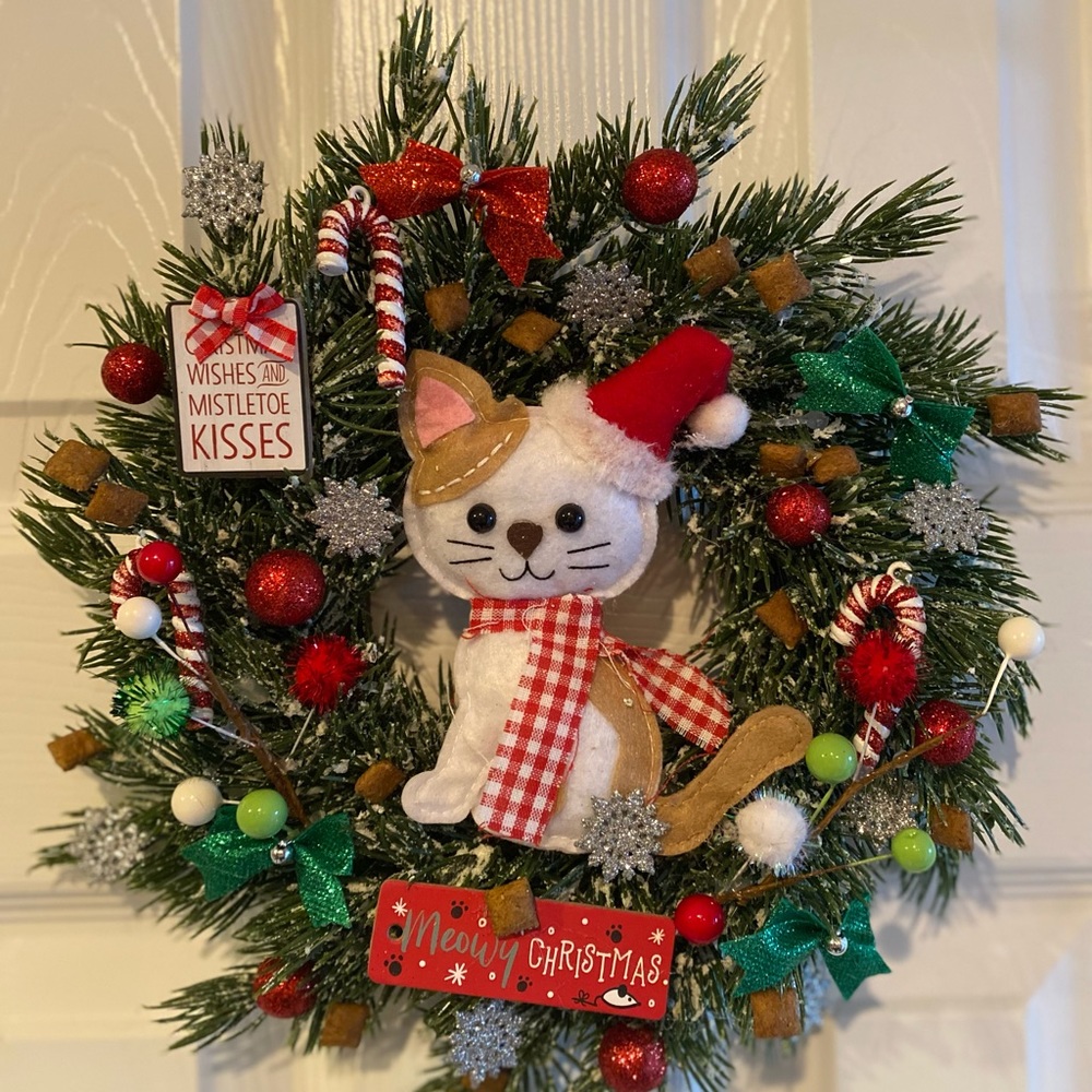 COPY - Christmas cat wreath